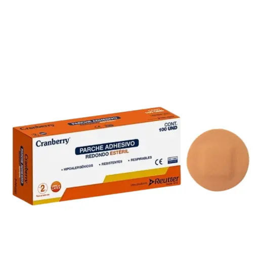 [AAPARCHR] Parche Curita Redondo Estéril 100 unidades Cranberry
