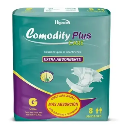 Pañal Comodity Plus G 8 unidades