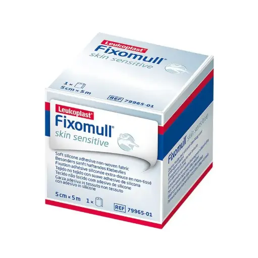 [79965-01] Fixomull Skin Sensitive Gasa No Tejida Adhesiva 5cm x 5 m Leukoplast